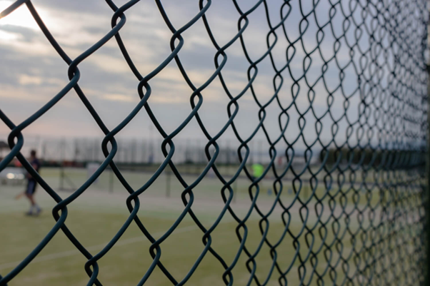 Black Chain Wire Fence supplied by RW Products NSW